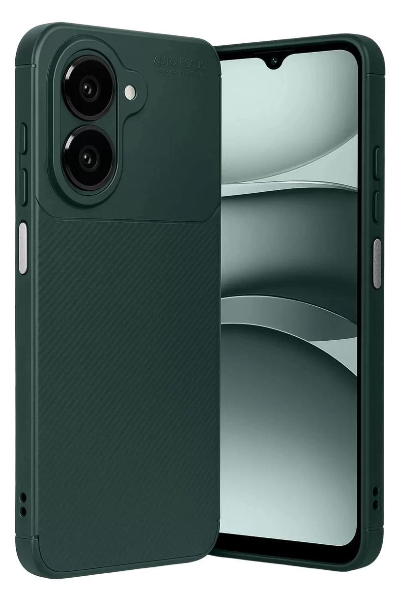 Newface Samsung Galaxy A07 4G Auto Focus Karbon Kapak - Koyu Yeşil