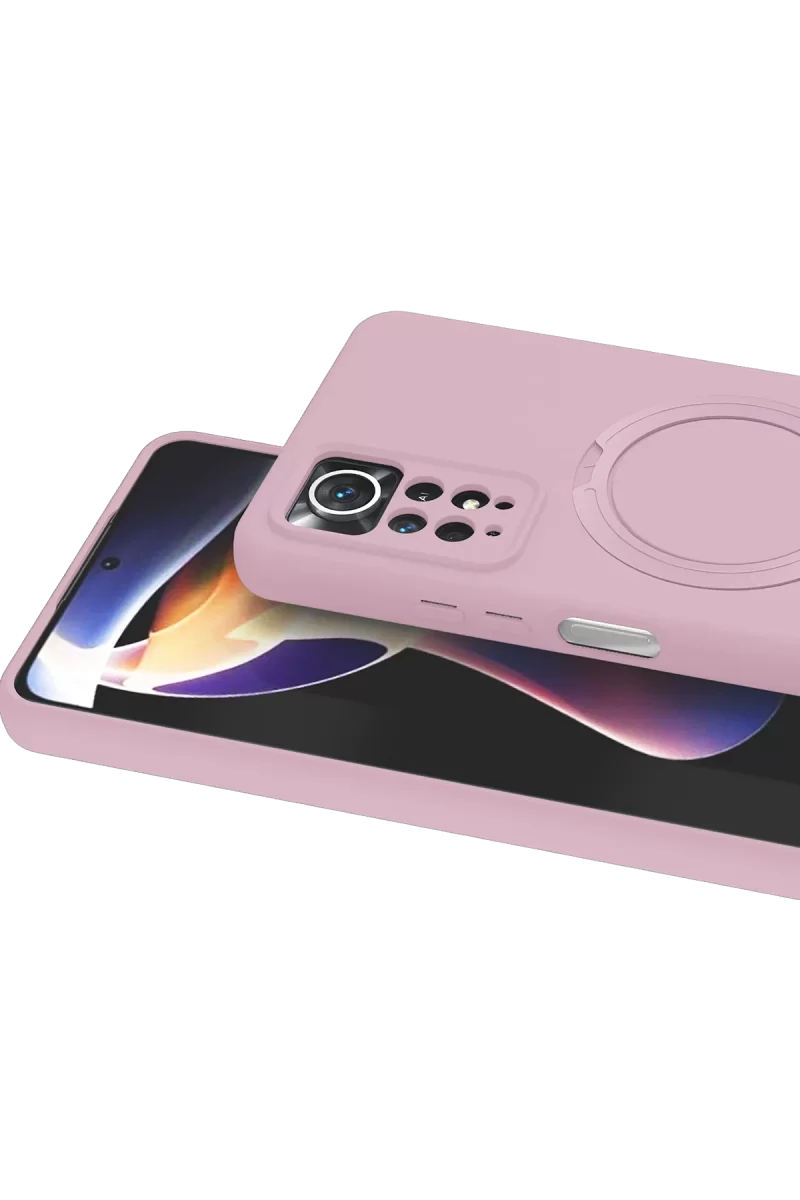Newface Xiaomi Redmi Note 12 Pro 4G Regal Magsafe Standlı Kapak - Açık Pembe
