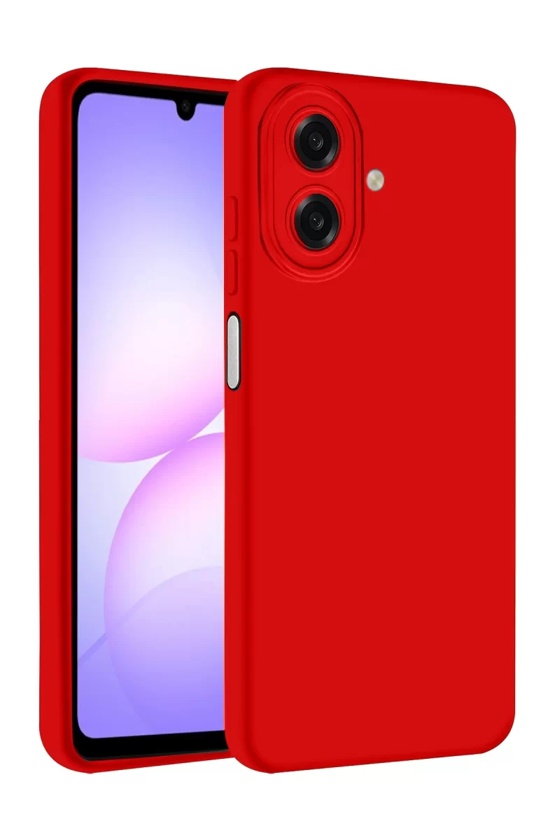 Newface Samsung Galaxy A07 4G Nano içi Kadife Silikon - Kırmızı