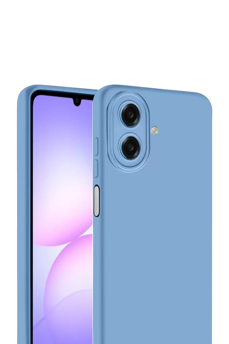 Newface Samsung Galaxy A07 4G Nano içi Kadife Silikon - Mavi