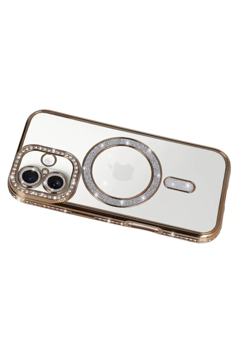 Newface Apple iPhone 17 Joke Simli Magneticsafe Kılıf - Gold