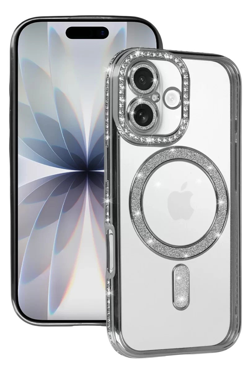 Newface Apple iPhone 17 Joke Simli Magneticsafe Kılıf - Gümüş