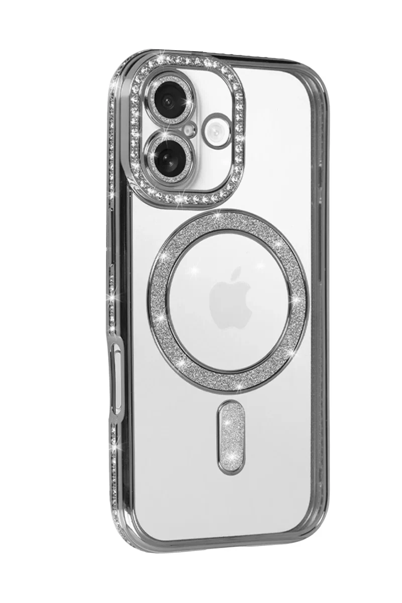 Newface Apple iPhone 17 Joke Simli Magneticsafe Kılıf - Gümüş