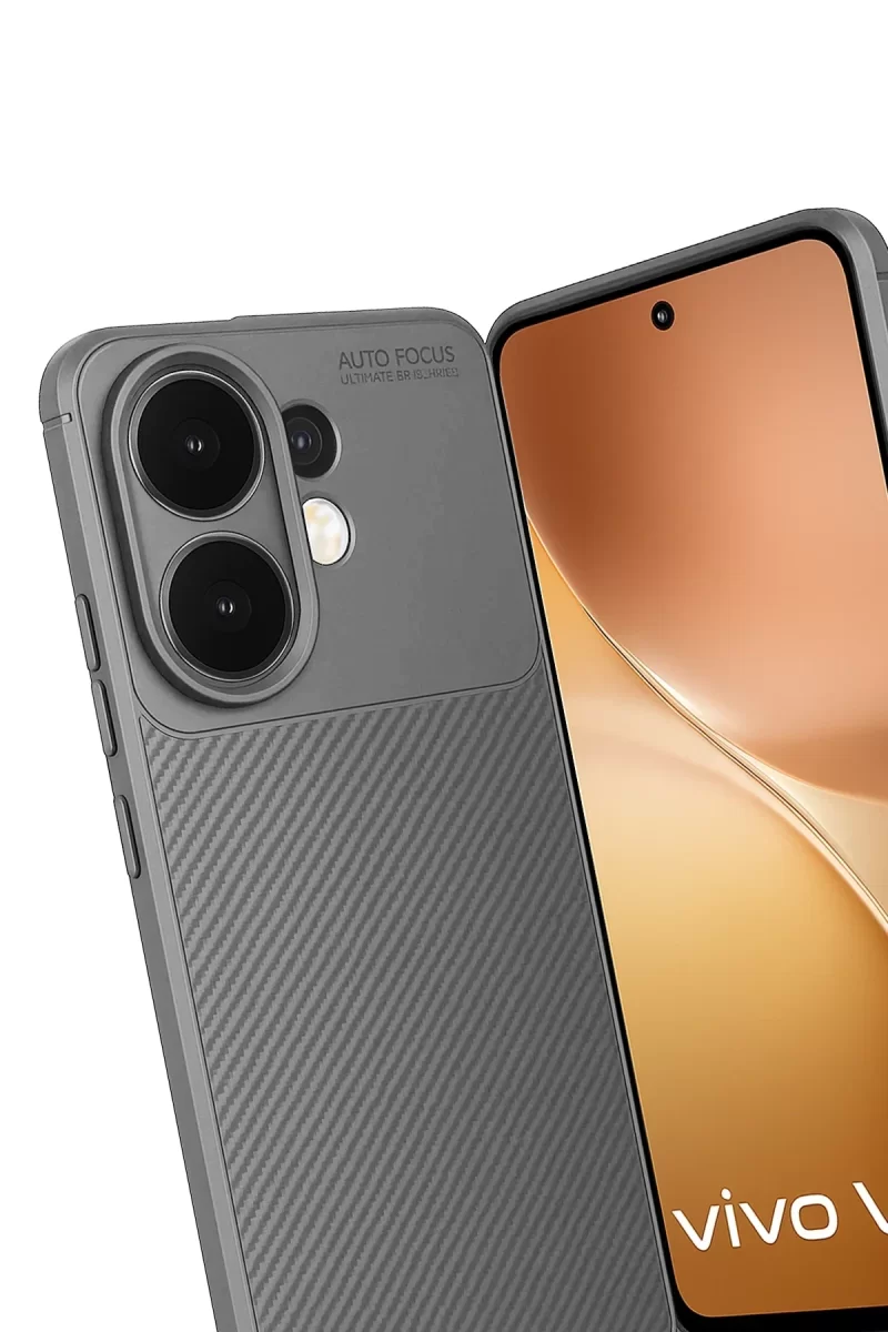 Newface Vivo V60 5G Auto Focus Karbon Kapak - Gri