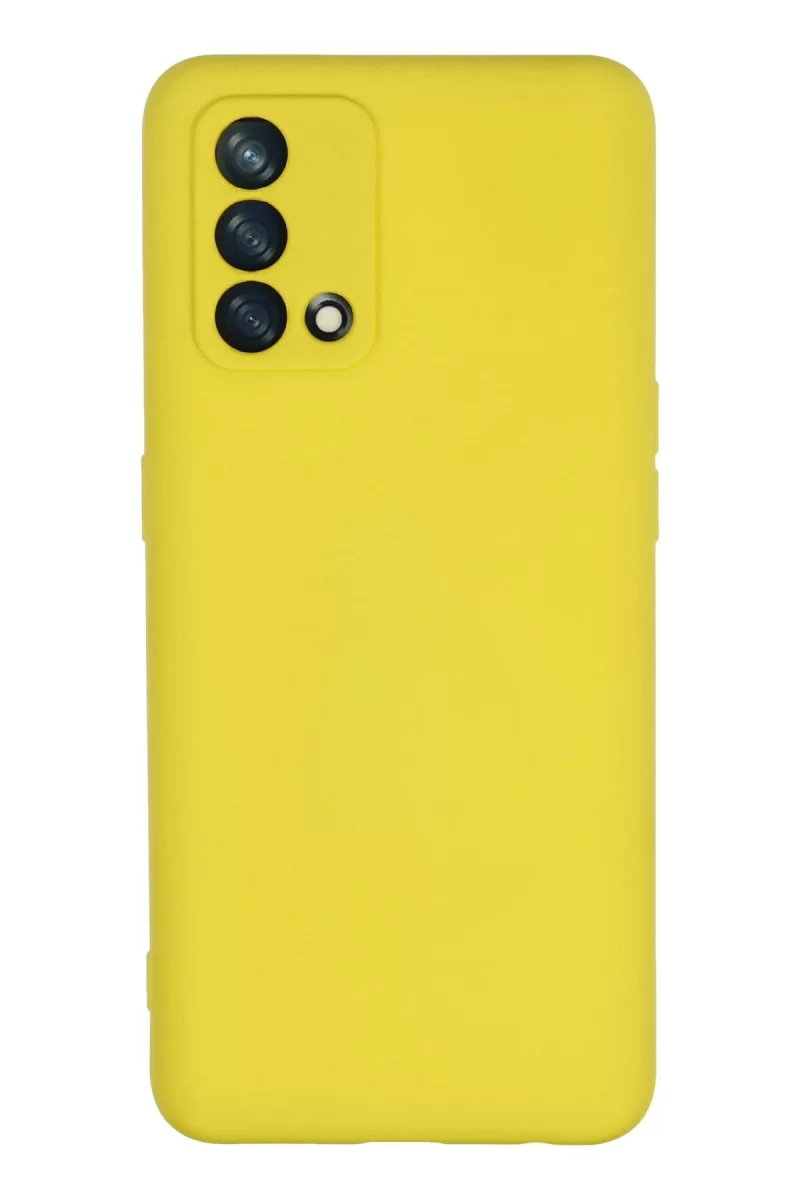 Newface Oppo A74 4G Kılıf Nano içi Kadife Silikon - Sarı