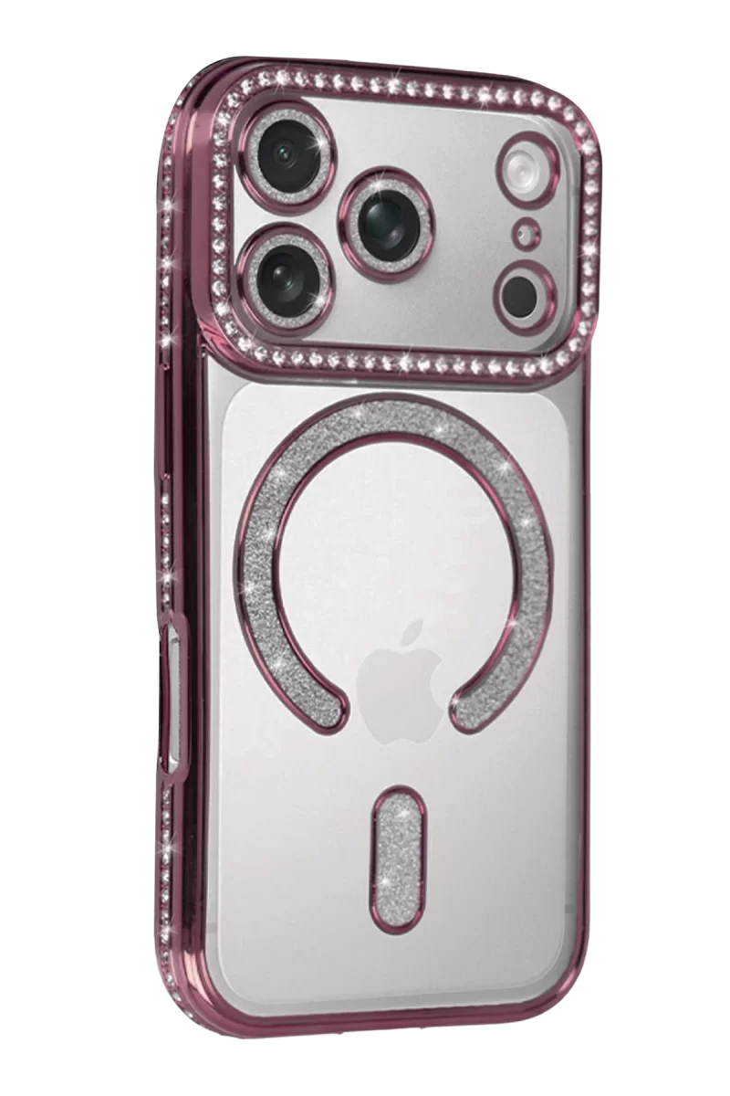 Newface Apple iPhone 17 Pro Joke Simli Magneticsafe Kılıf - Pembe