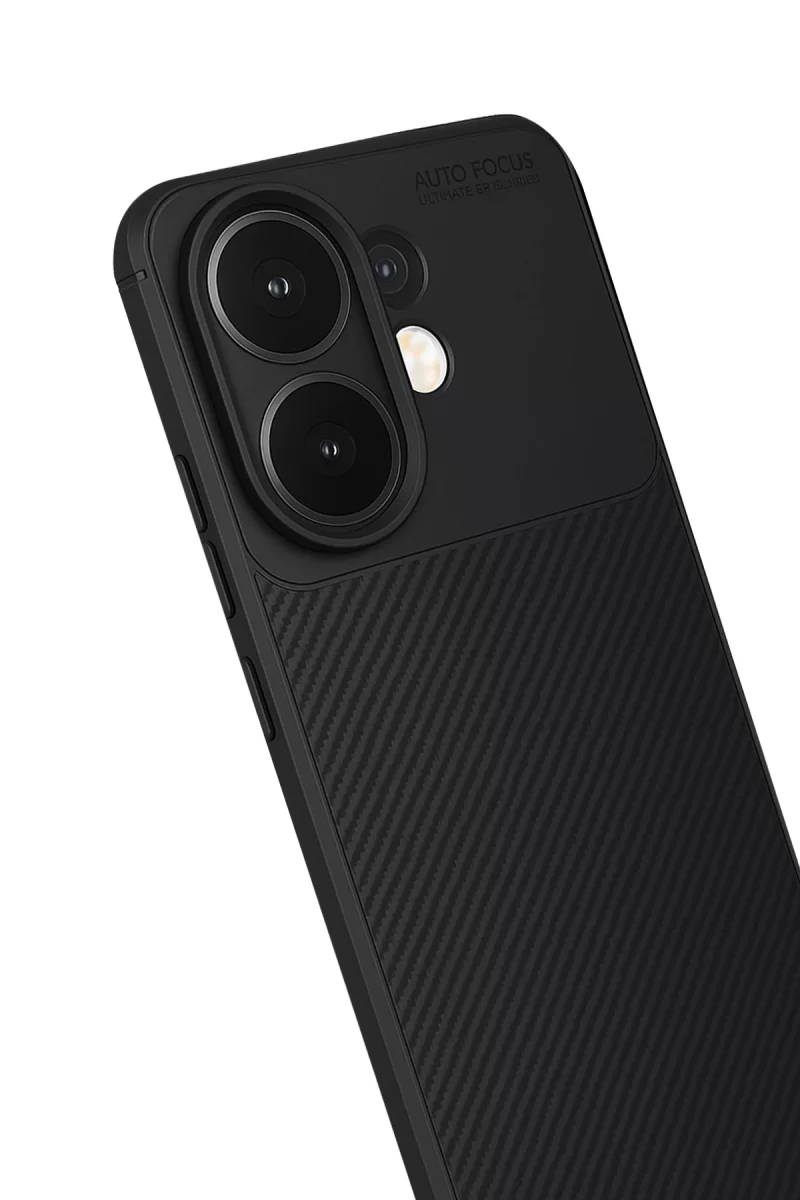 Newface Vivo V60 5G Auto Focus Karbon Kapak - Siyah
