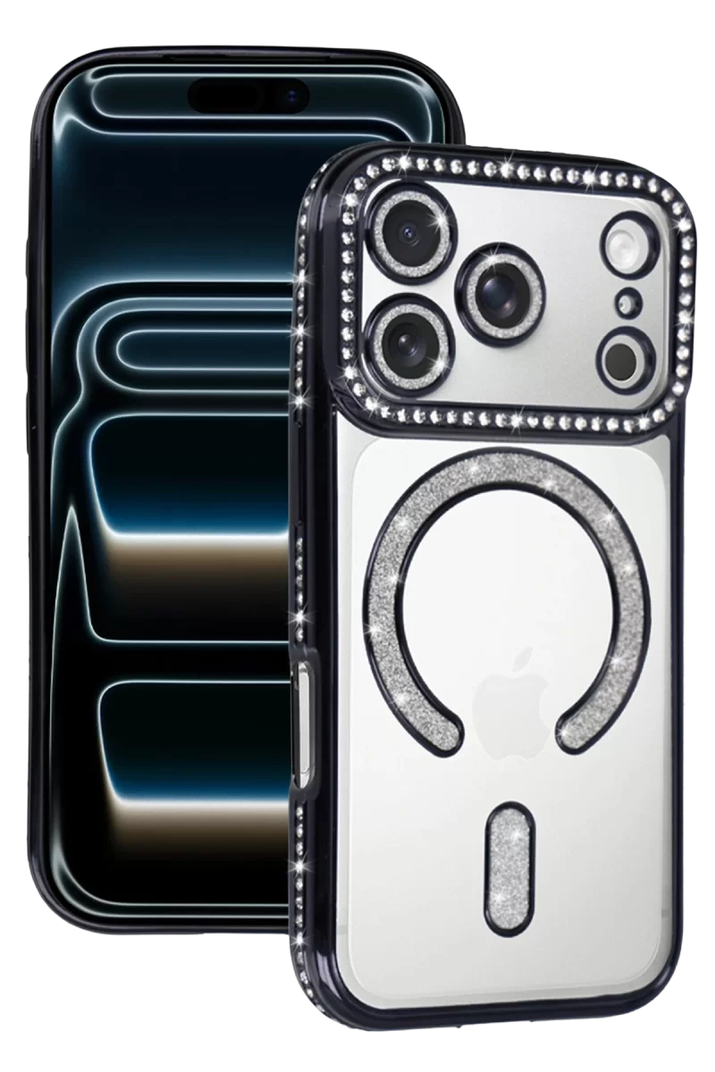 Newface Apple iPhone 17 Pro Joke Simli Magneticsafe Kılıf - Siyah