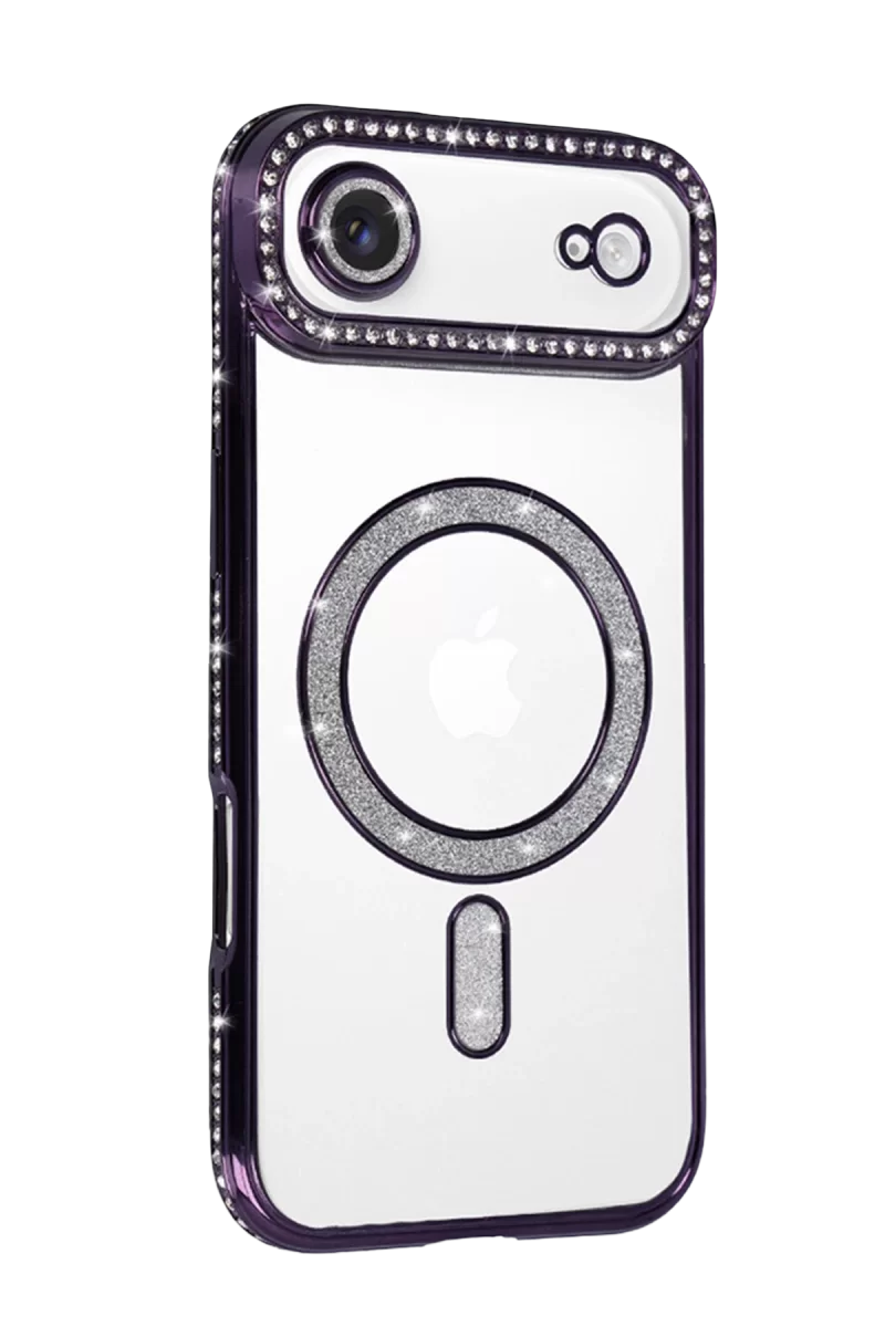 Newface Apple iPhone 17 Air Joke Simli Magneticsafe Kılıf - Derin Mor