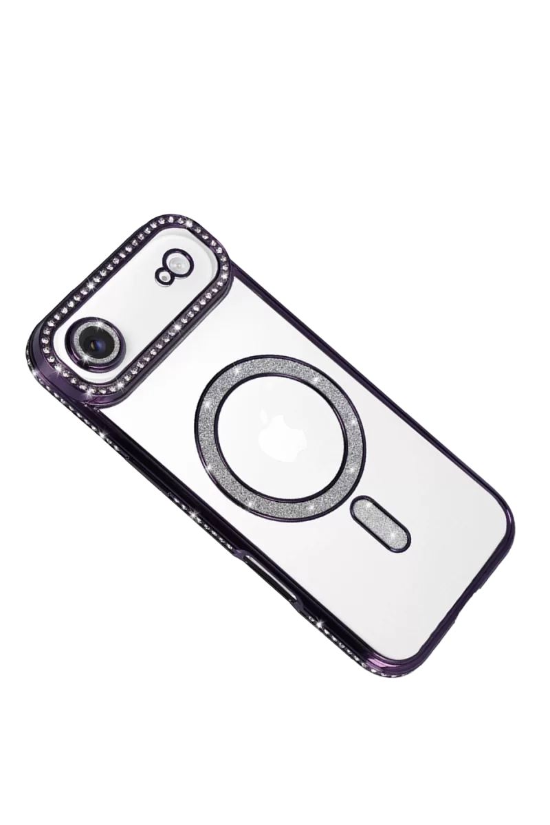 Newface Apple iPhone 17 Air Joke Simli Magneticsafe Kılıf - Derin Mor