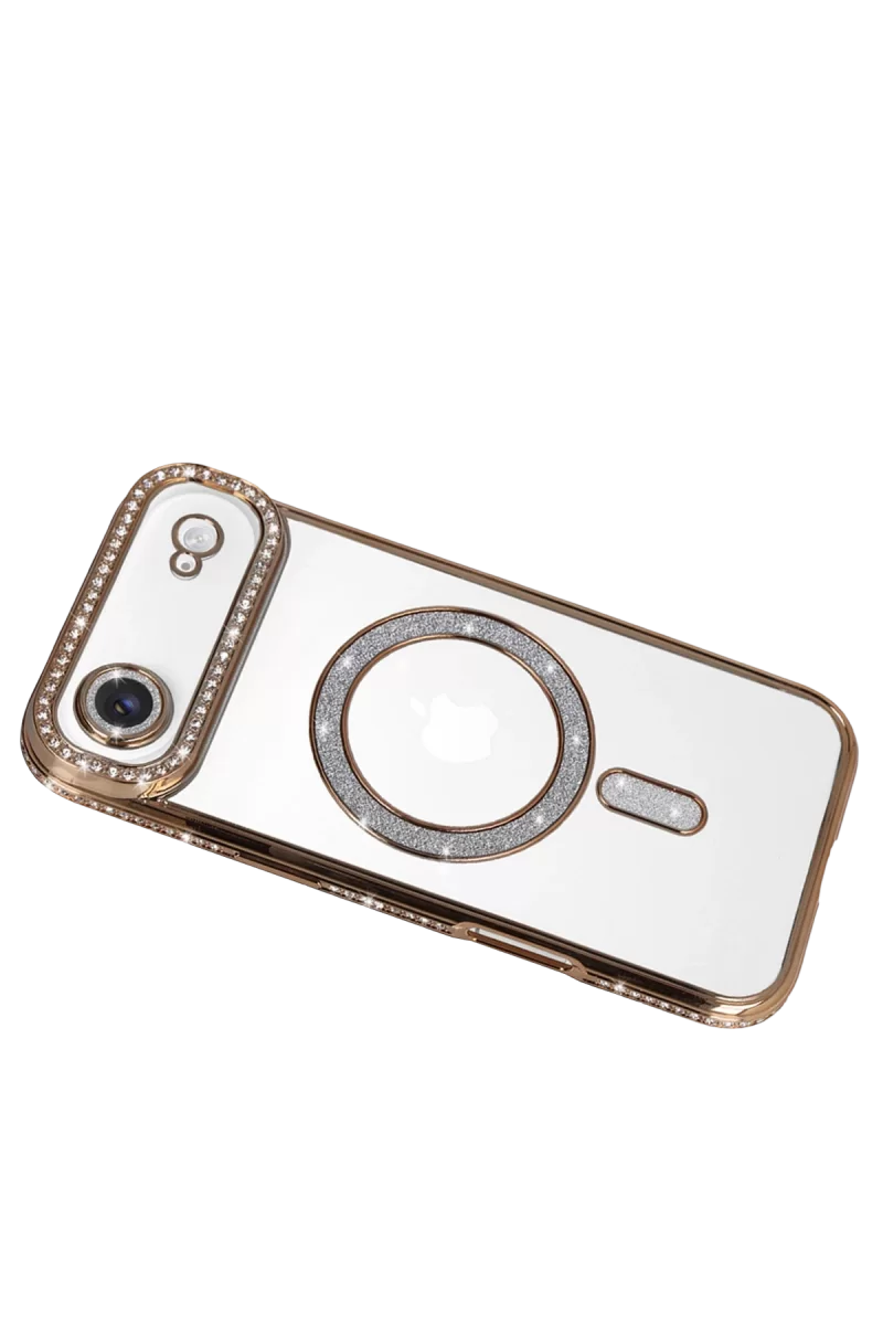 Newface Apple iPhone 17 Air Joke Simli Magneticsafe Kılıf - Gold