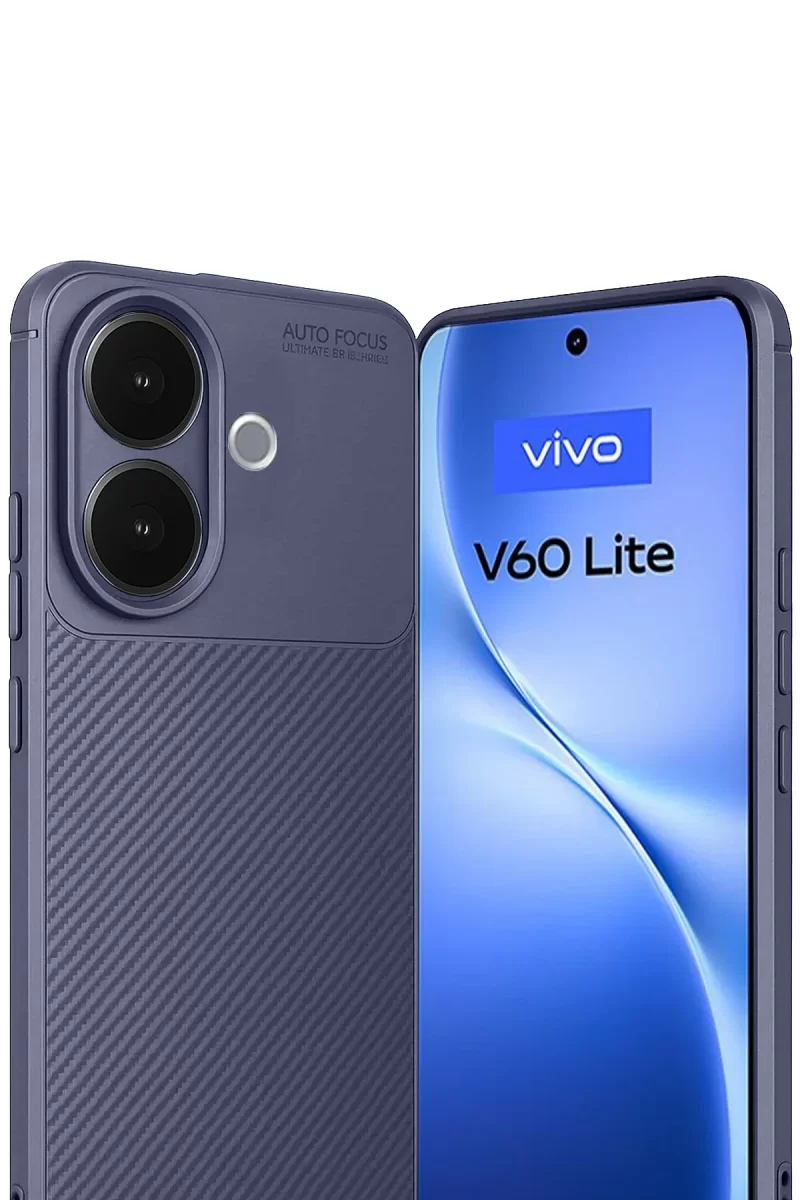 Newface Vivo V60 Lite Auto Focus Karbon Kapak - Lacivert