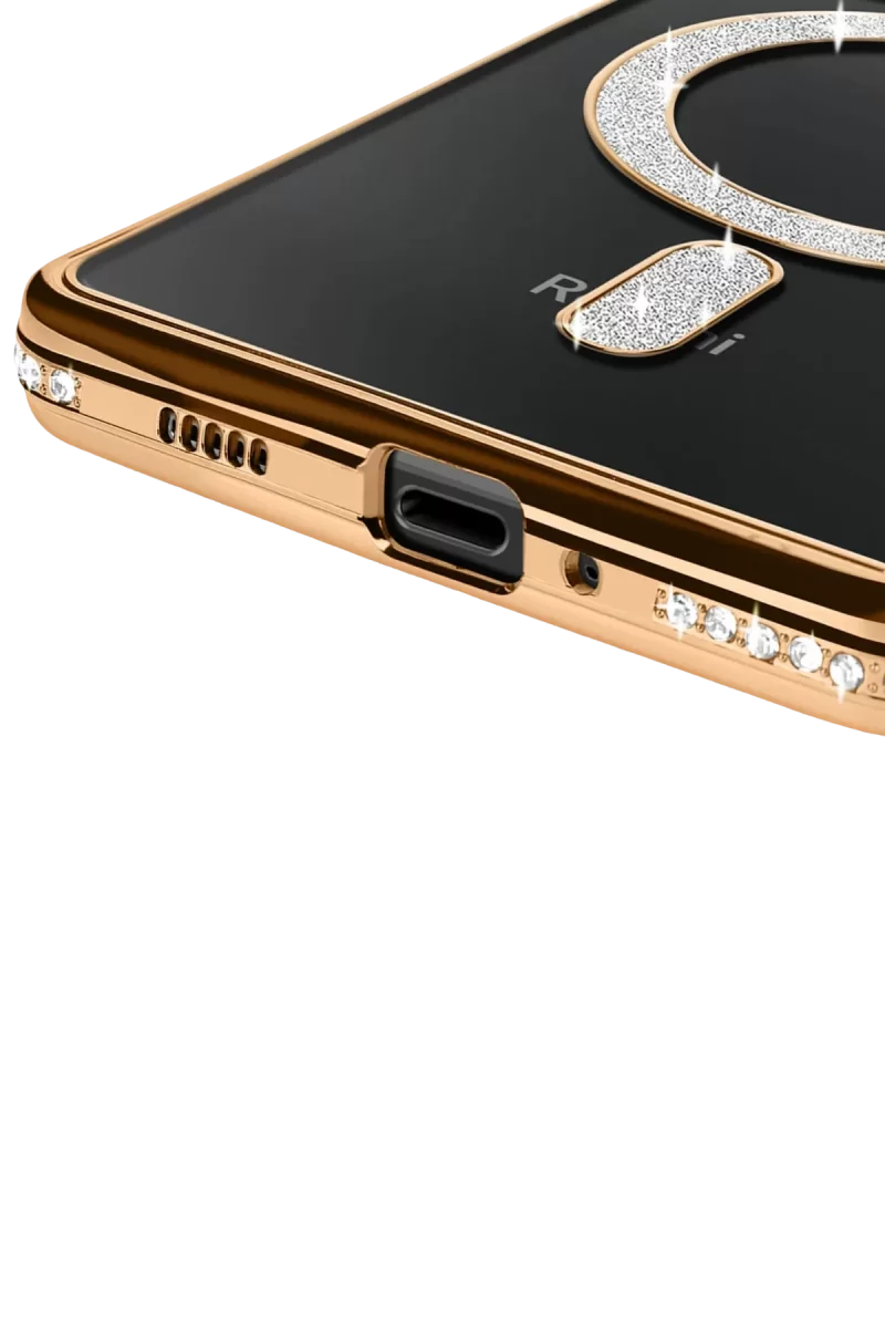 Newface Xiaomi Redmi 14C Joke Simli Magneticsafe Kılıf - Gold