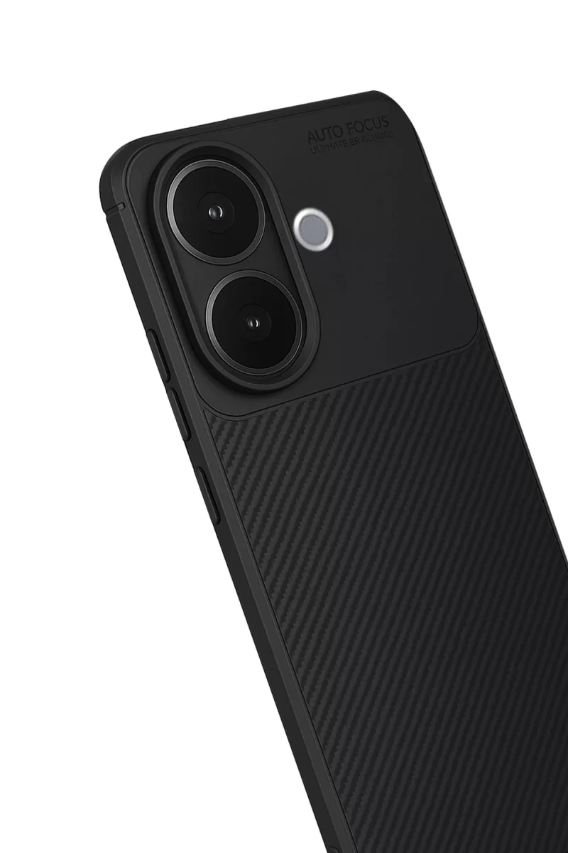 Newface Vivo V60 Lite Auto Focus Karbon Kapak - Siyah