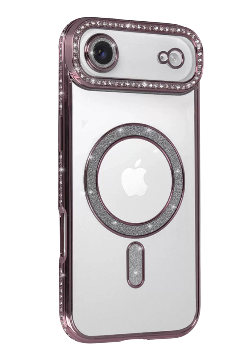 Newface Apple iPhone 17 Air Joke Simli Magneticsafe Kılıf - Pembe