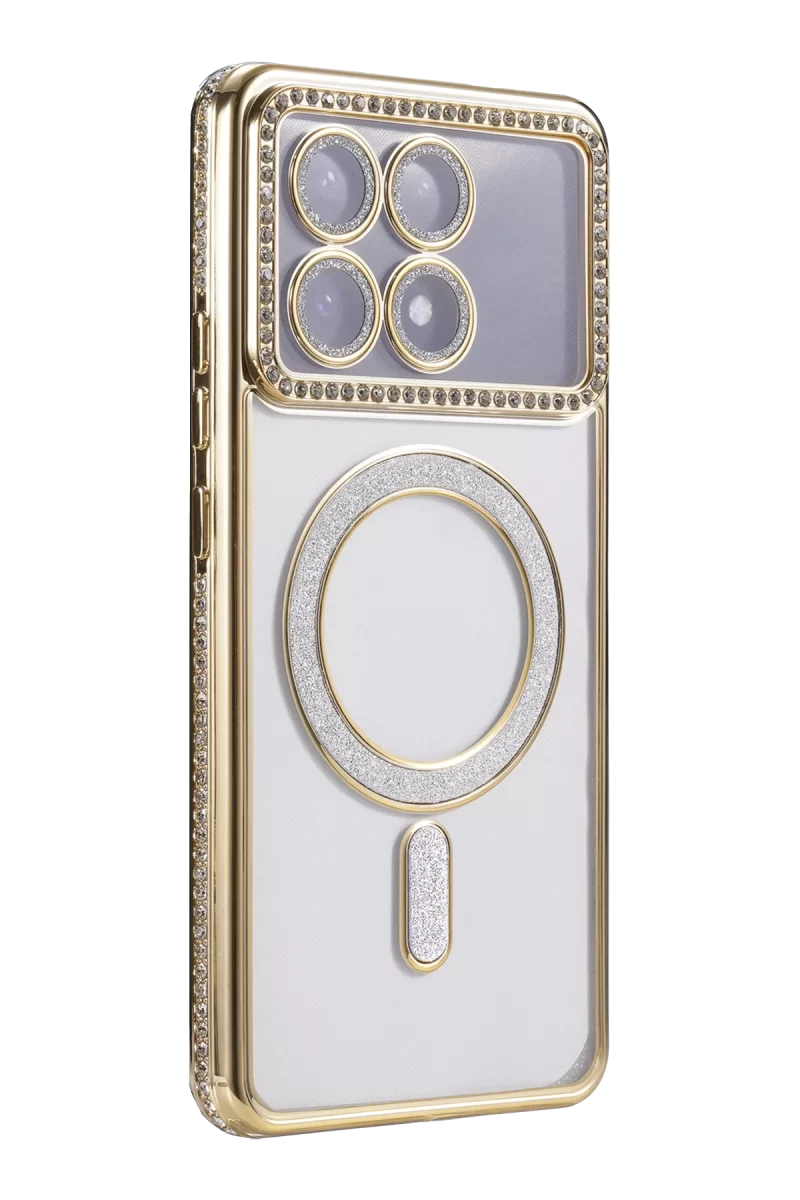 Newface Xiaomi Poco X6 Pro Joke Simli Magneticsafe Kılıf - Gold