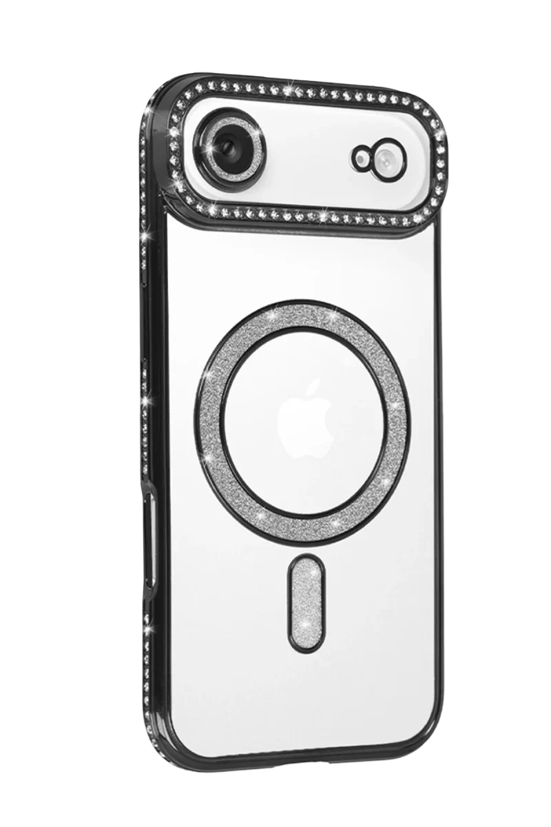 Newface Apple iPhone 17 Air Joke Simli Magneticsafe Kılıf - Siyah