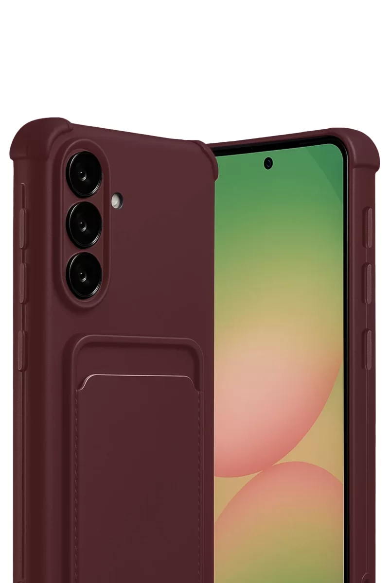 Newface Samsung Galaxy A17 5G Kelvin Kartvizitli Silikon - Bordo