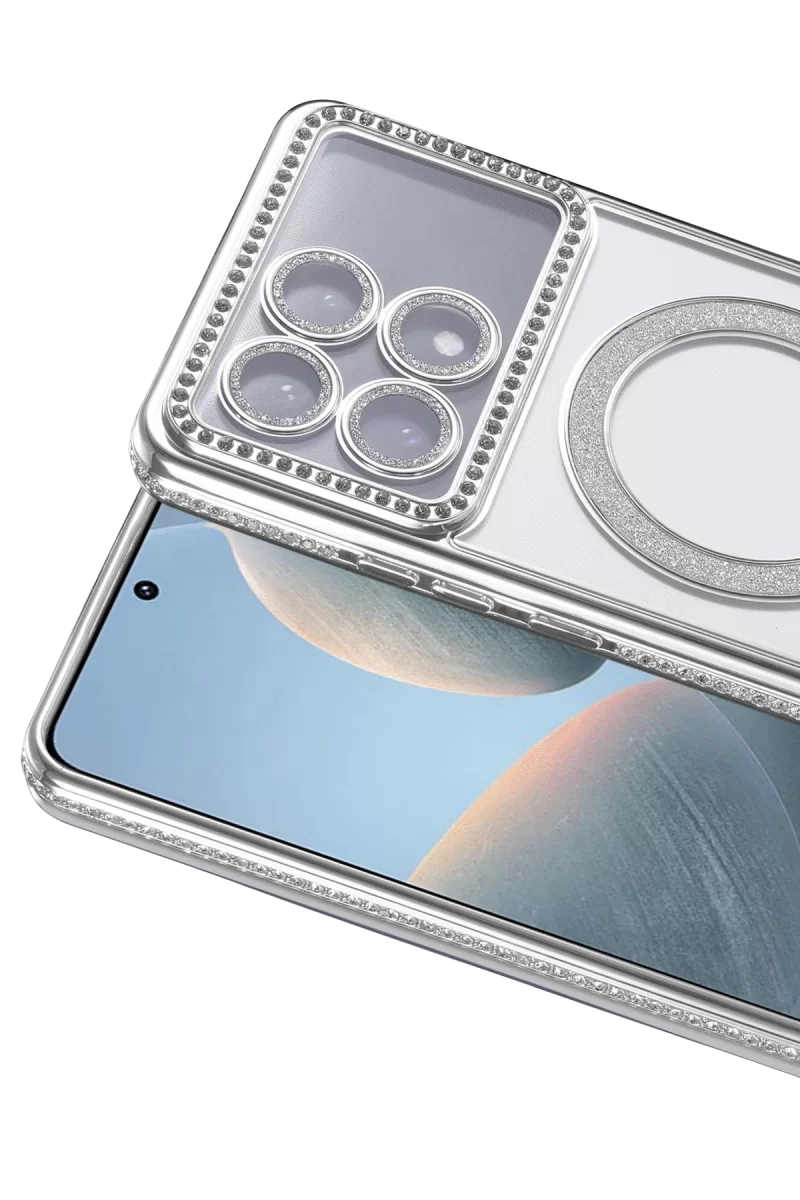Newface Xiaomi Poco X6 Pro Joke Simli Magneticsafe Kılıf - Gümüş