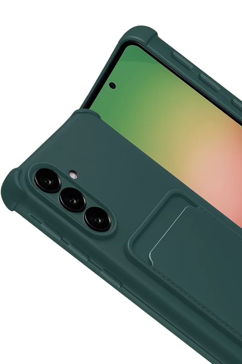 Newface Samsung Galaxy A17 5G Kelvin Kartvizitli Silikon - Koyu Yeşil