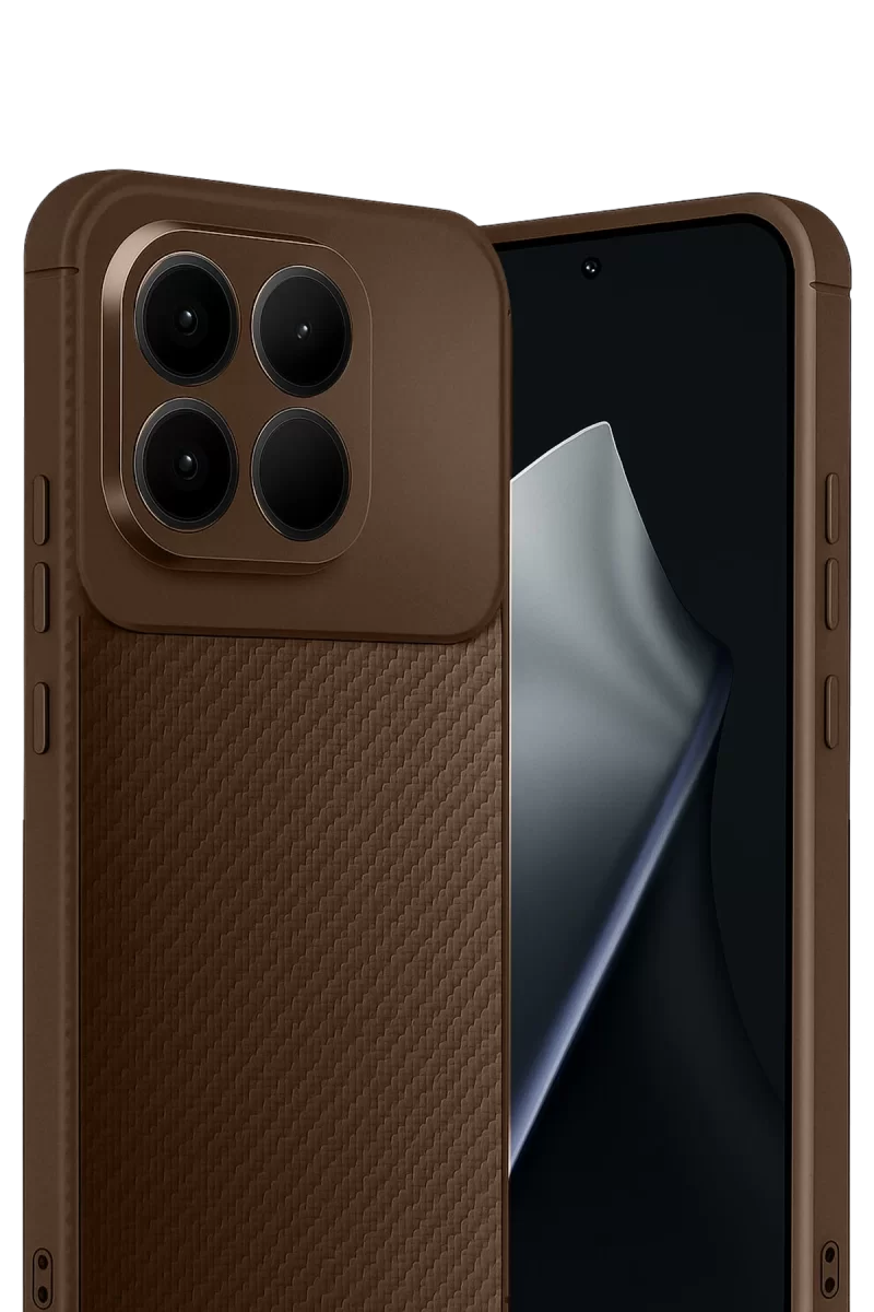 Newface Xiaomi Mi 15T Auto Focus Karbon Kapak - Kahverengi