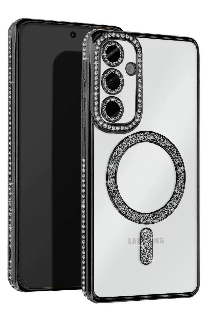 Newface Samsung Galaxy A25 5G Joke Simli Magneticsafe Kılıf - Siyah