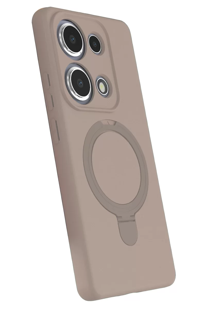 Newface Xiaomi Redmi Note 13 Pro 4G Regal Magsafe Standlı Kapak - Çöl Titanyum
