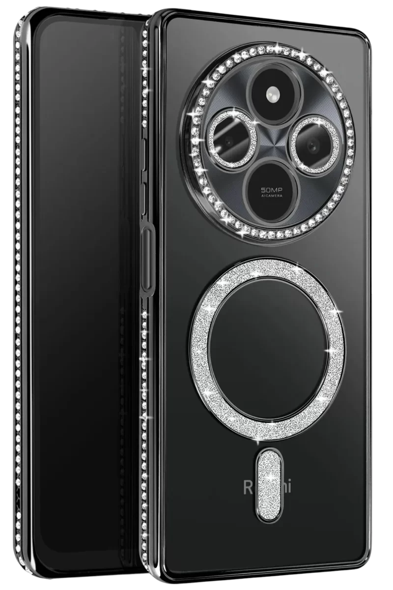 Newface Xiaomi Redmi 14C Joke Simli Magneticsafe Kılıf - Siyah