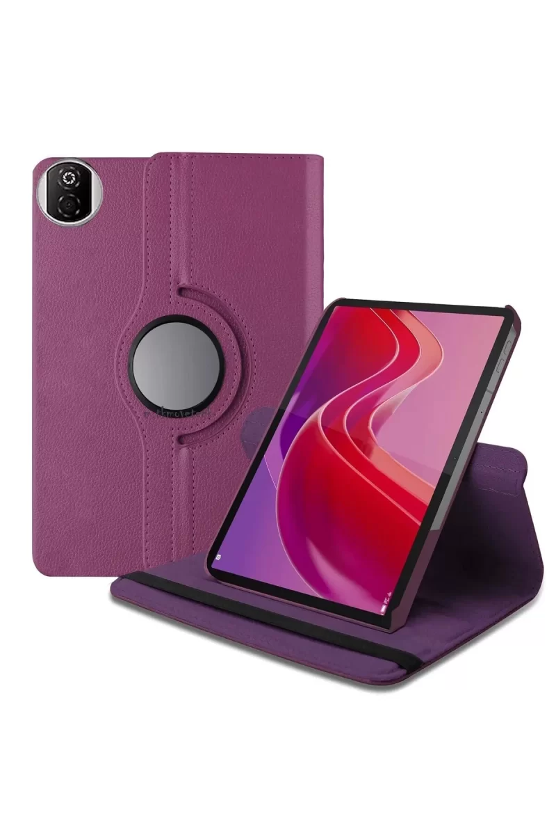 Newface Huawei Honor Pad X7 360 Tablet Deri Kılıf - Mor
