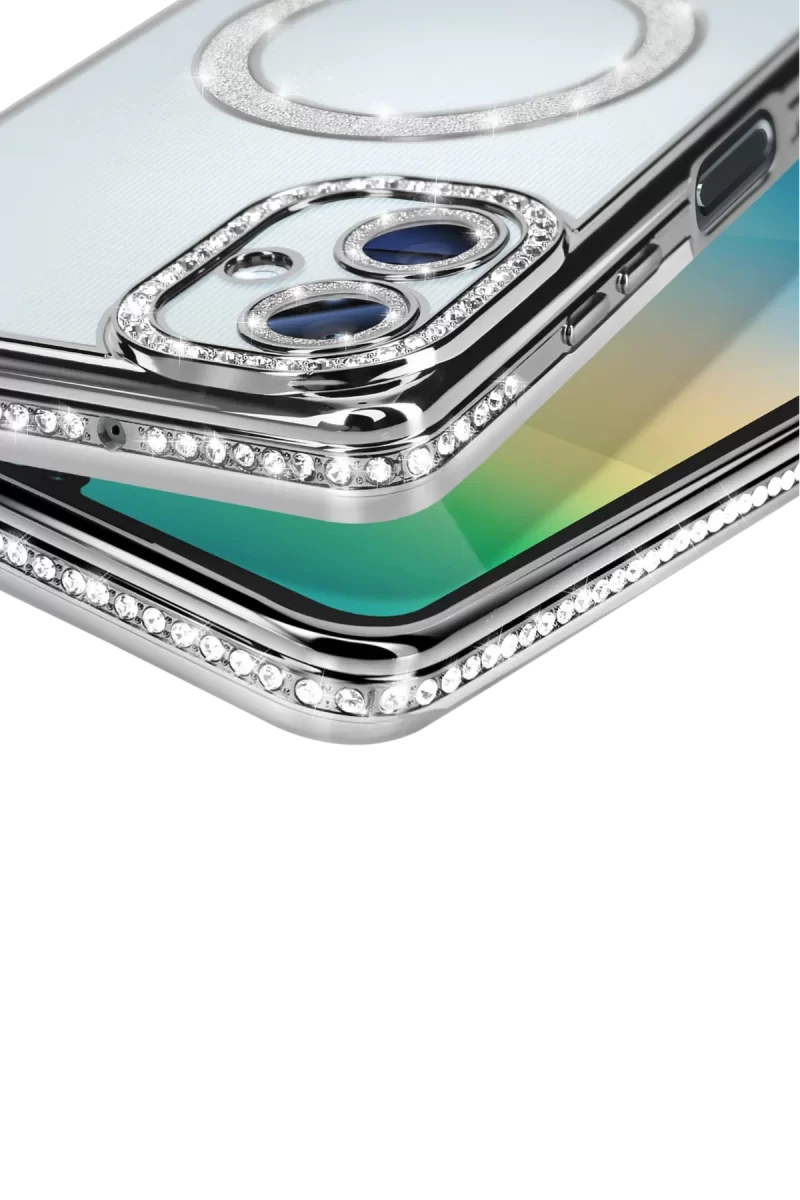 Newface Samsung Galaxy A06 Joke Simli Magneticsafe Kılıf - Gümüş
