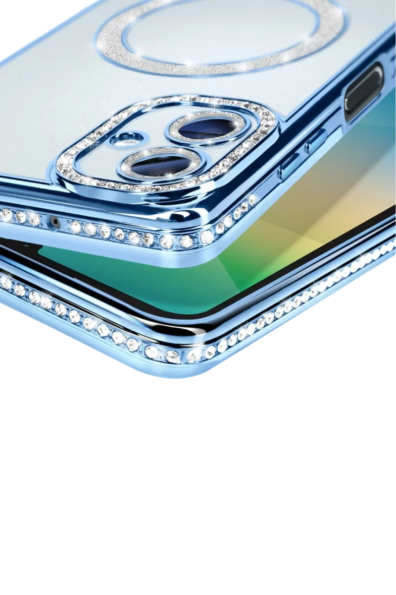 Newface Samsung Galaxy A06 Joke Simli Magneticsafe Kılıf - Mavi