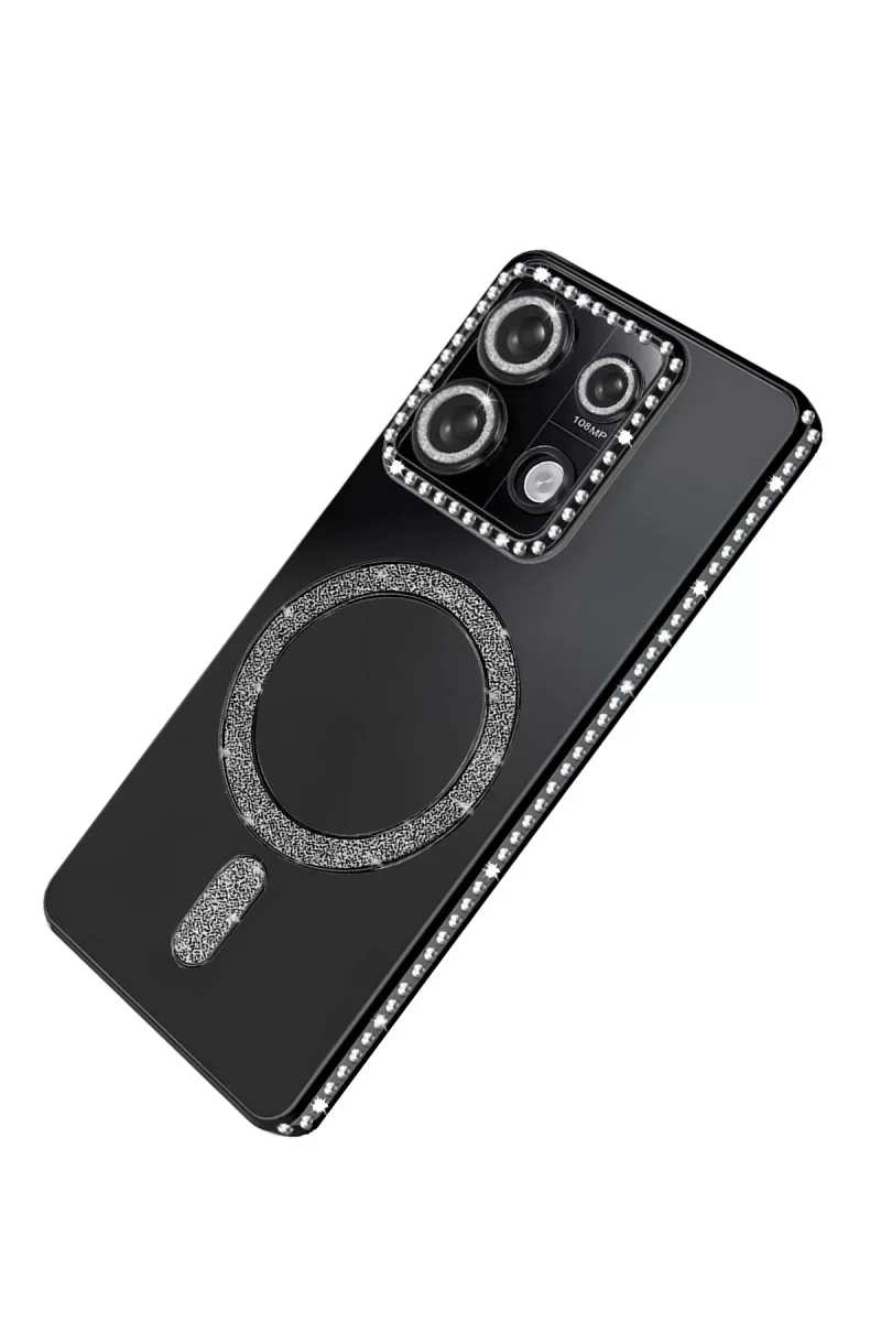 Newface Xiaomi Redmi 13C Joke Simli Magneticsafe Kılıf - Siyah
