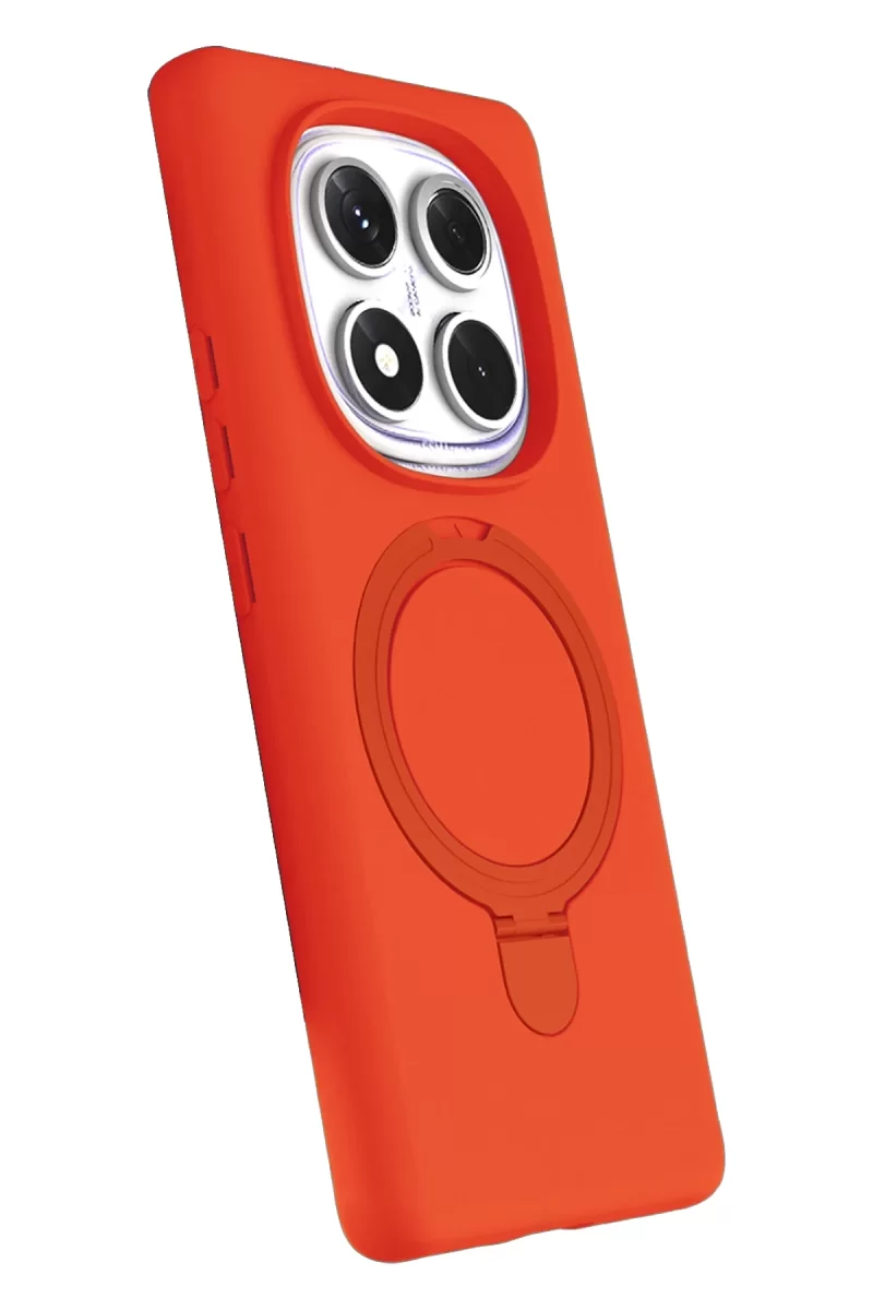 Newface Xiaomi Redmi Note 14 Pro 4G Regal Magsafe Standlı Kapak - Turuncu