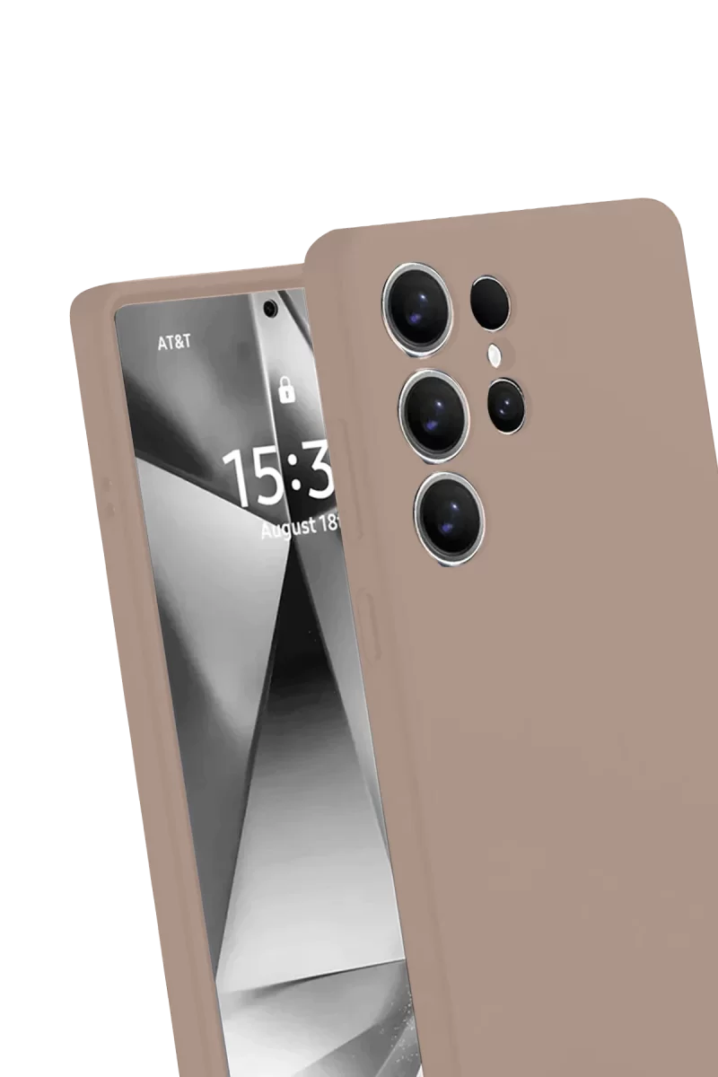 Newface Samsung Galaxy S25 Ultra Kılıf Nano içi Kadife Silikon - Pudra