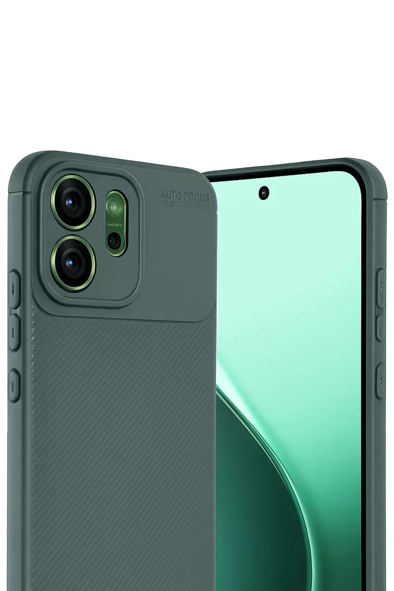 Newface Oppo Reno 14F Auto Focus Karbon Kapak - Koyu Yeşil
