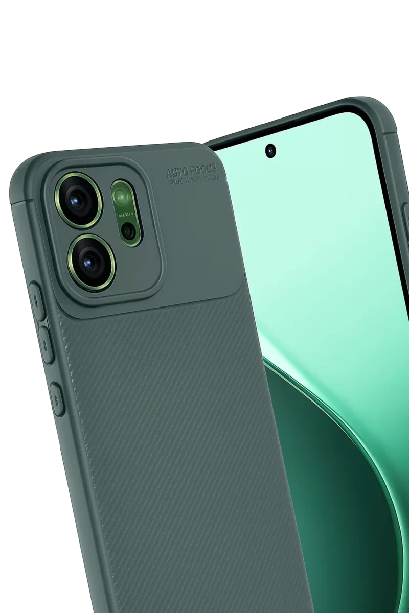 Newface Oppo Reno 14F Auto Focus Karbon Kapak - Koyu Yeşil