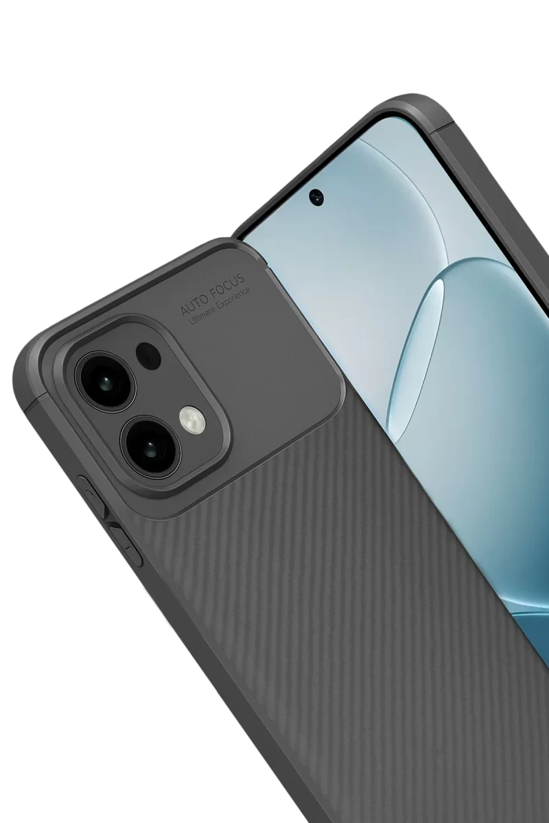 Newface Oppo A6 Pro 4G Auto Focus Karbon Kapak - Gri