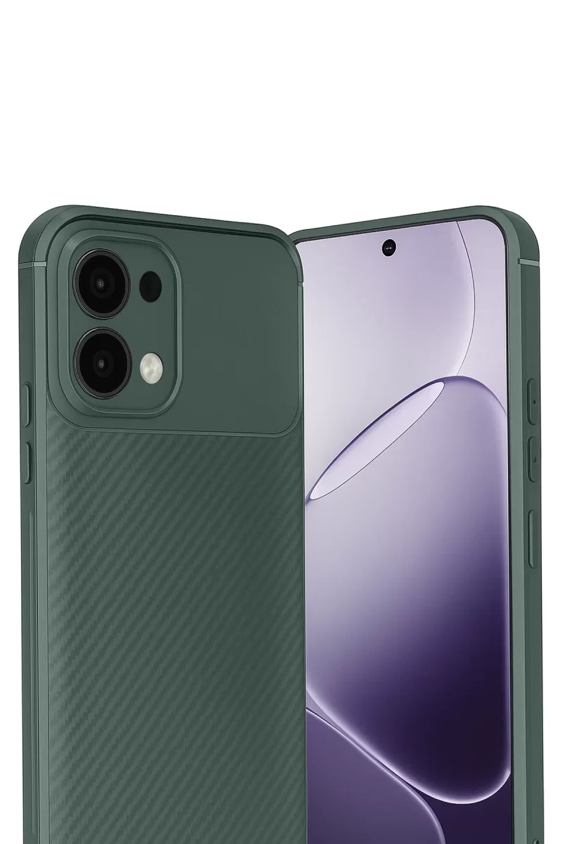 Newface Oppo A6 Pro 4G Auto Focus Karbon Kapak - Koyu Yeşil
