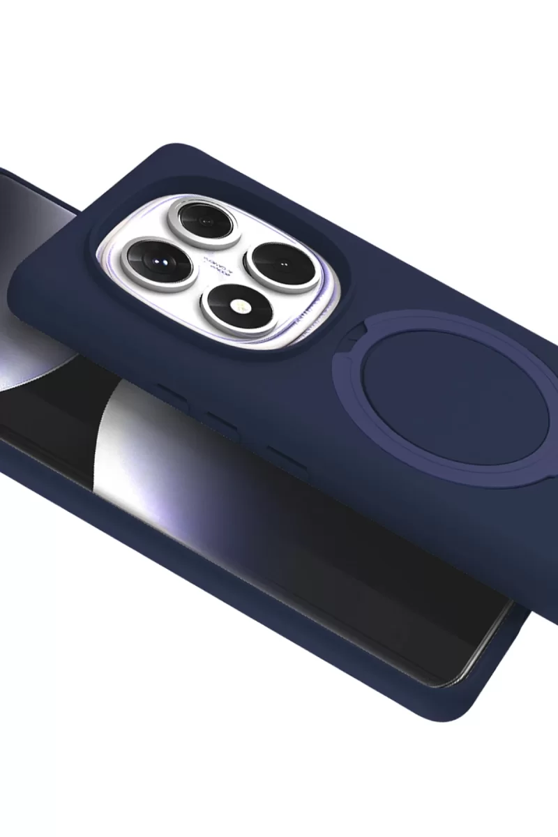 Newface Xiaomi Redmi Note 14 Pro 5G Regal Magsafe Standlı Kapak - Lacivert