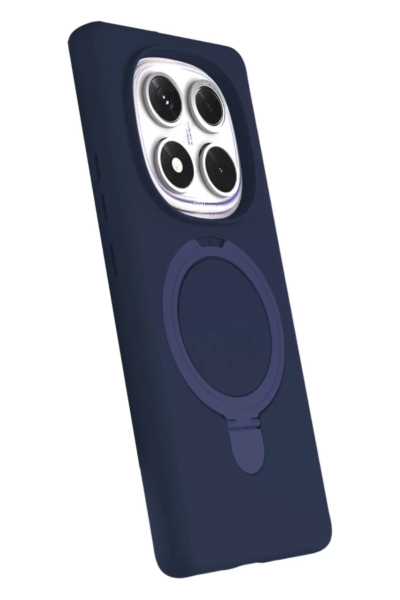 Newface Xiaomi Redmi Note 14 Pro 5G Regal Magsafe Standlı Kapak - Lacivert