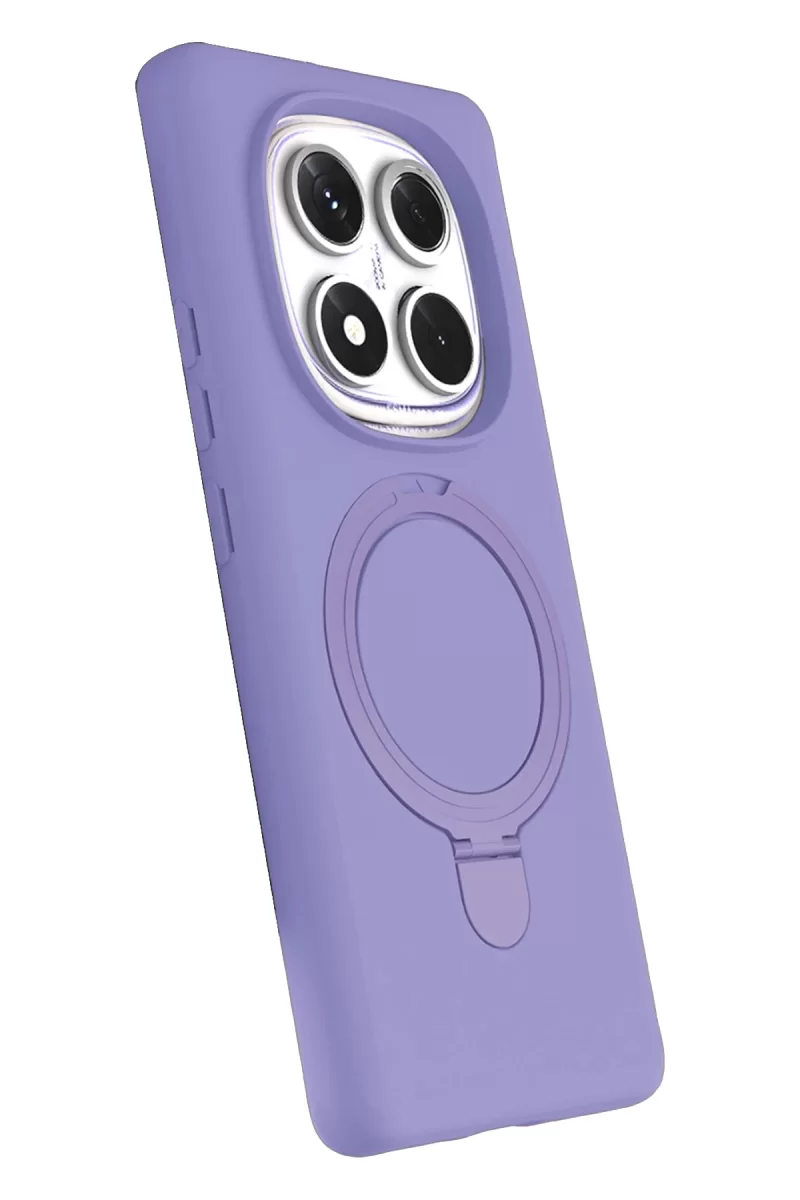Newface Xiaomi Redmi Note 14 Pro 5G Regal Magsafe Standlı Kapak - Lila
