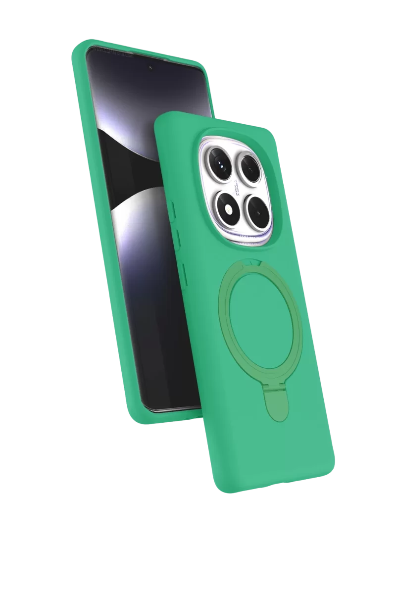 Newface Xiaomi Redmi Note 14 Pro 5G Regal Magsafe Standlı Kapak - Yeşil