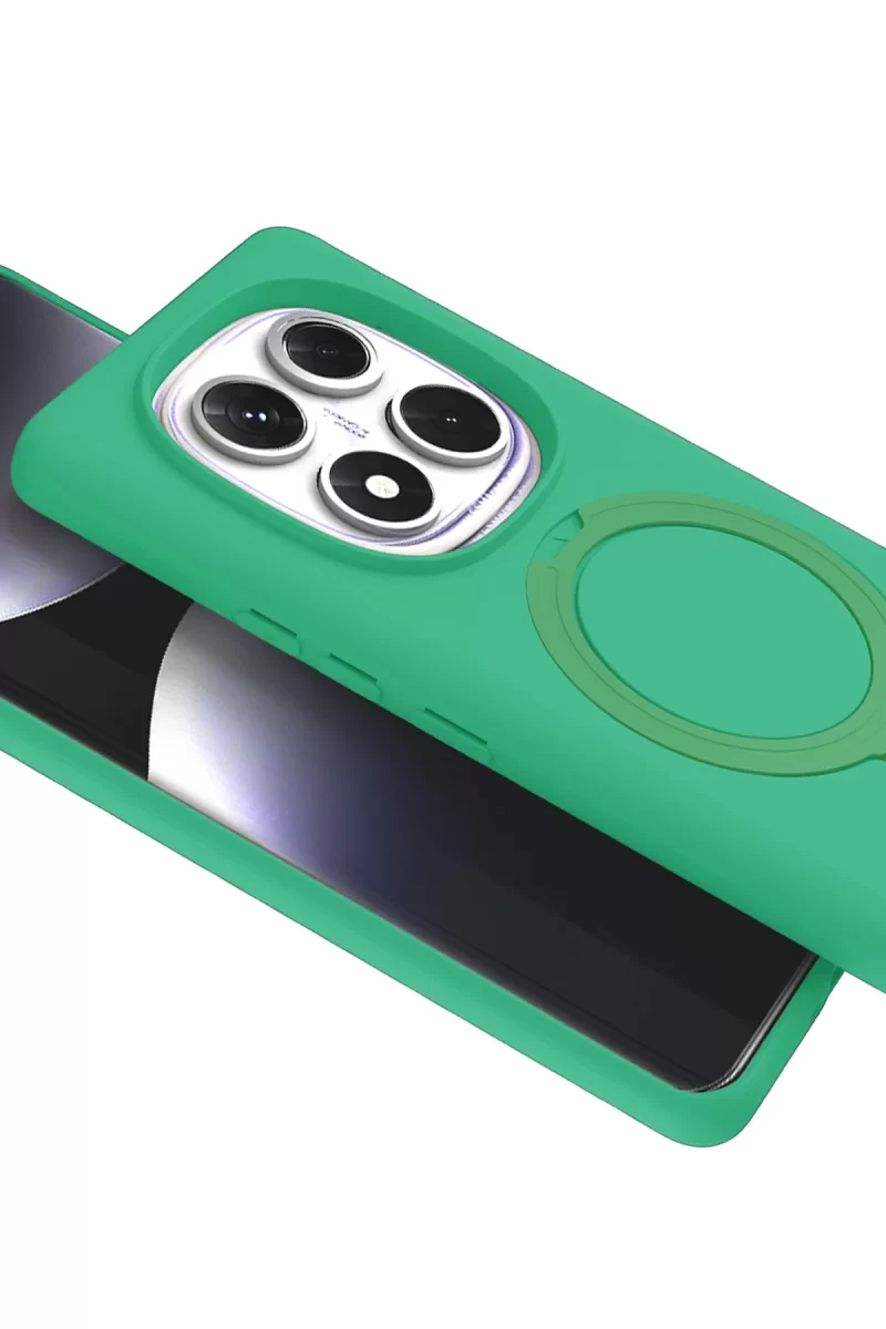 Newface Xiaomi Redmi Note 14 Pro 5G Regal Magsafe Standlı Kapak - Yeşil
