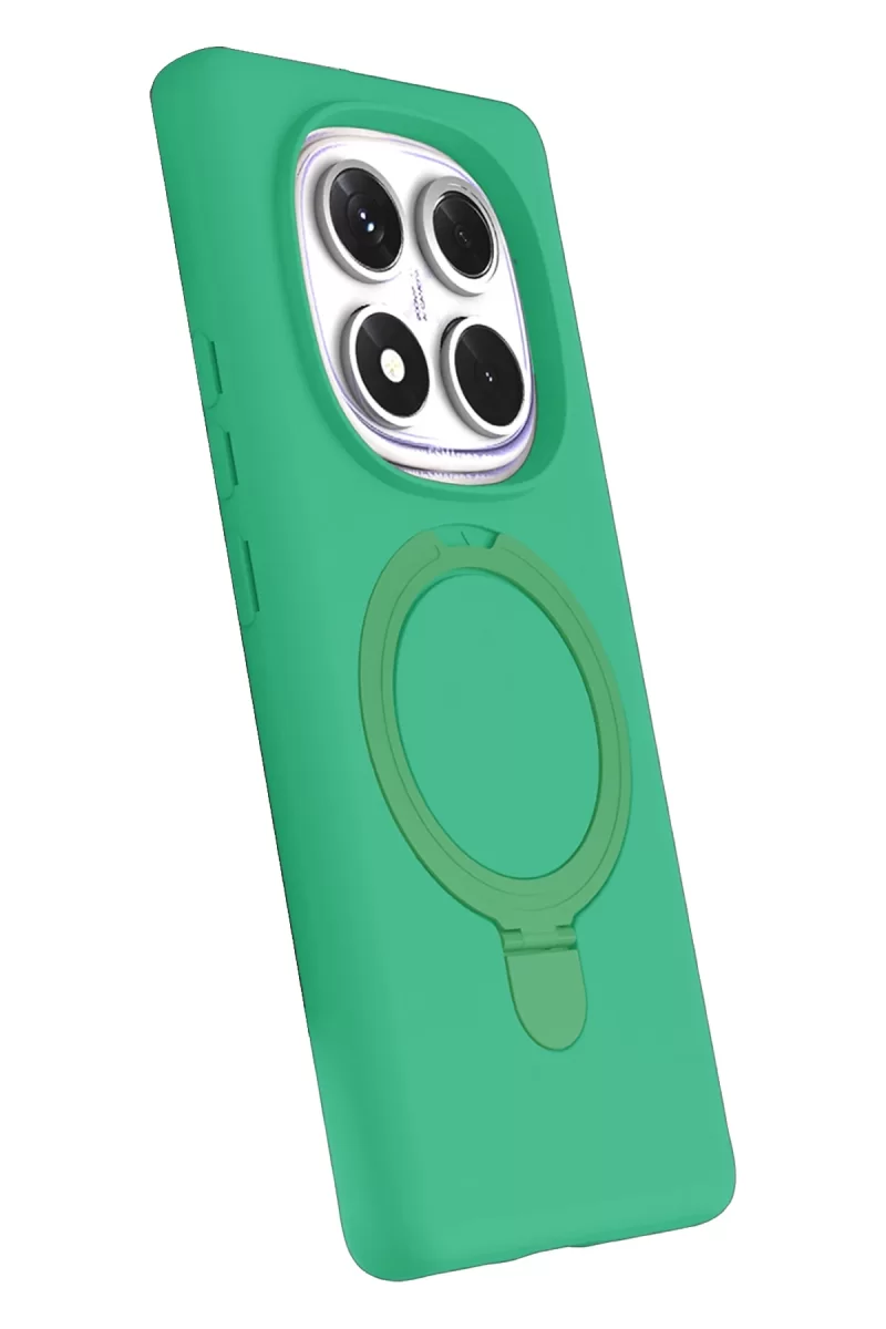 Newface Xiaomi Redmi Note 14 Pro 5G Regal Magsafe Standlı Kapak - Yeşil
