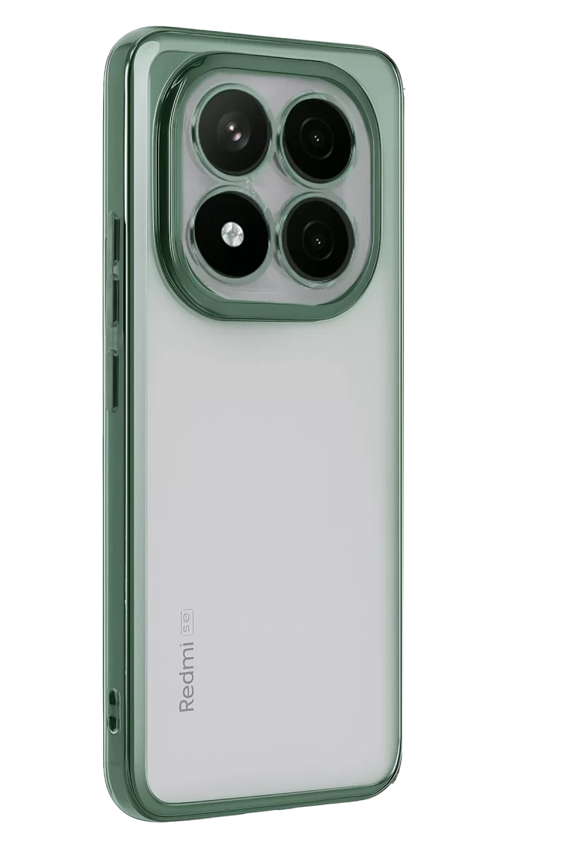 Newface Xiaomi Redmi Note 14 Pro Plus Kılıf Razer Lensli Silikon - Yeşil