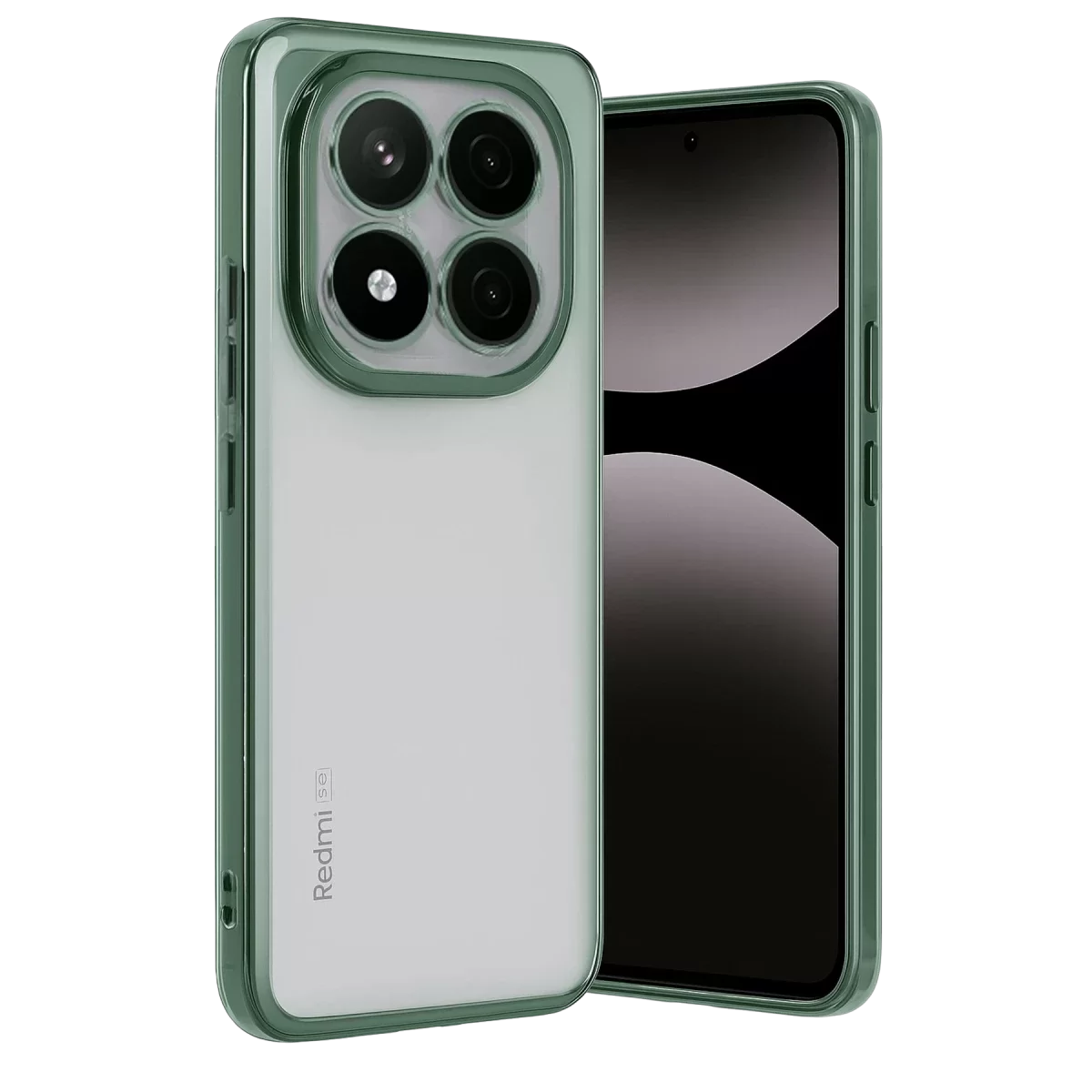 Newface Xiaomi Redmi Note 14 Pro Plus Kılıf Razer Lensli Silikon - Yeşil