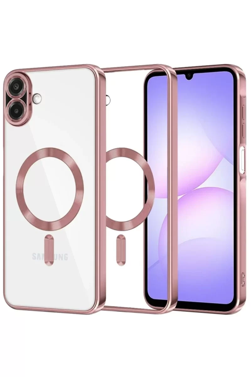 Newface Samsung Galaxy A07 4G Kross Magneticsafe Kapak - Rose