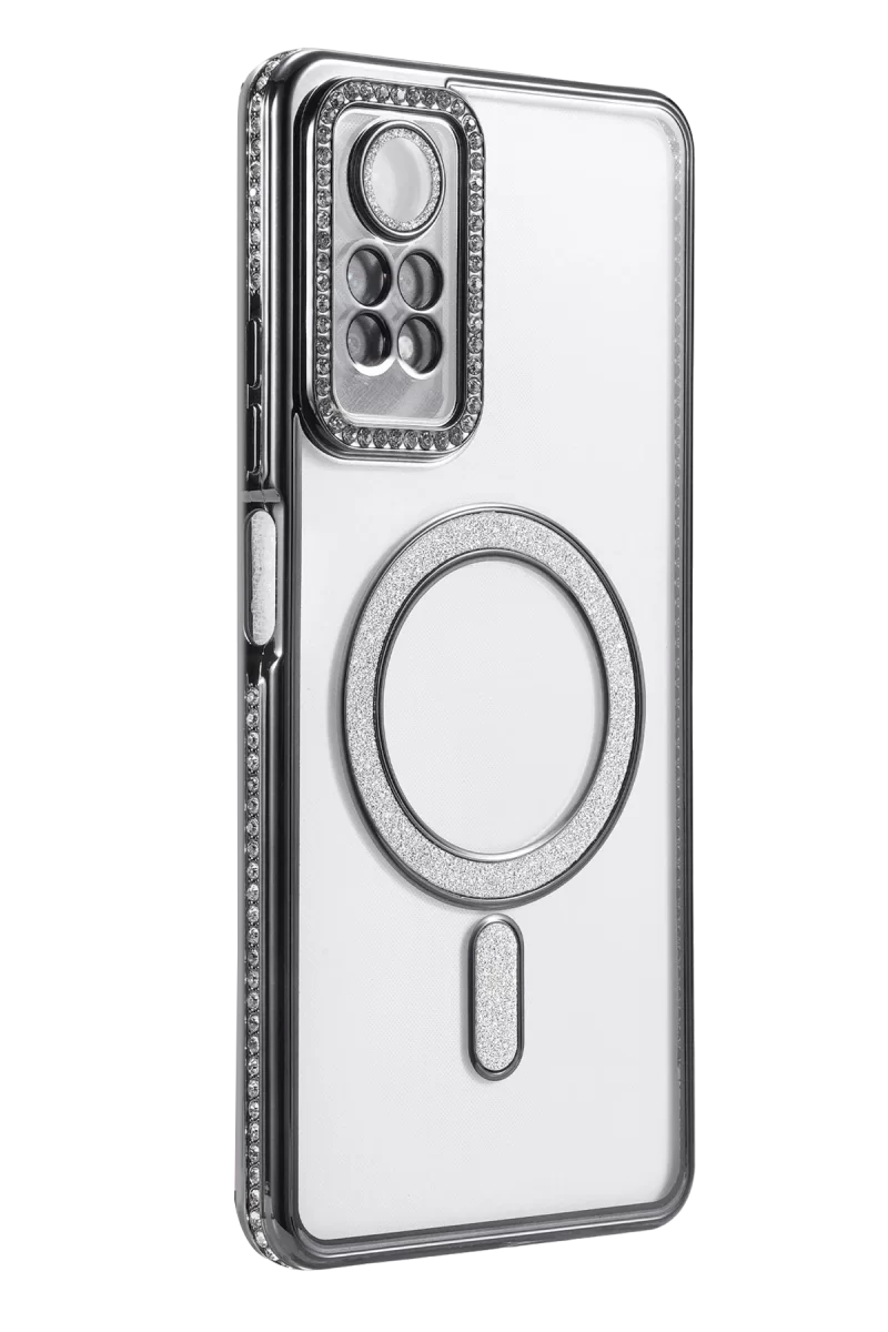Newface Xiaomi Redmi Note 12 Pro 4G Joke Simli Magneticsafe Kılıf - Siyah