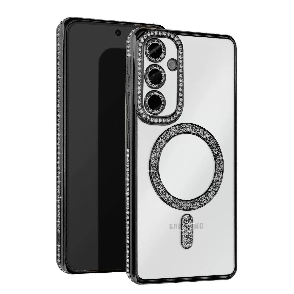 Newface Samsung Galaxy A36 Joke Simli Magneticsafe Kılıf - Siyah