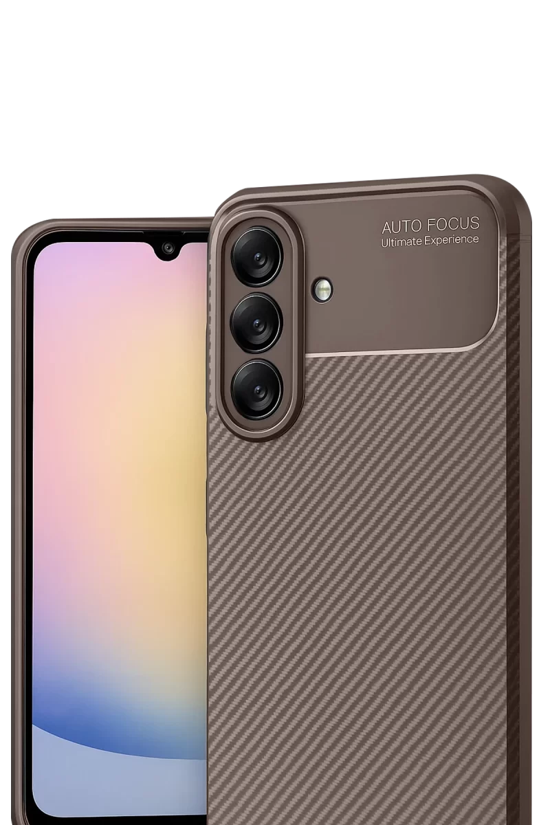 Newface Samsung Galaxy A17 5G Auto Focus Karbon Kapak - Kahverengi